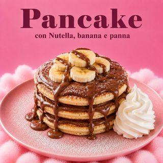 Pancake Nutella, banana e panna