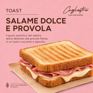 Toast salame dolce e provola