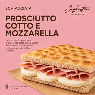 Schiacciata con prosciutto cotto