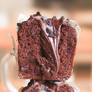 Muffin cuore morbido al Triplo cioccolato