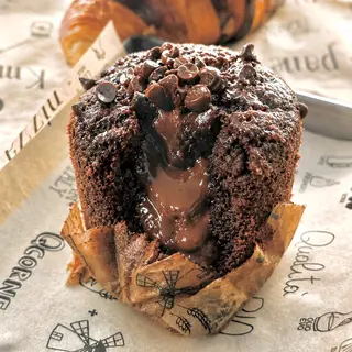 Muffin cuore morbido al Triplo cioccolato