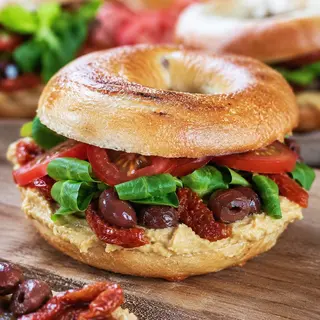 Vegan Hummus Bagel