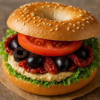 Vegan mediterranean bagel