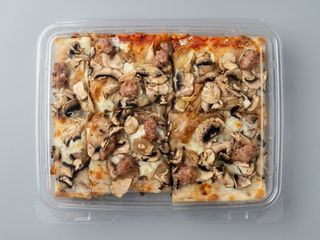 Pizza boscaiola in teglia intera