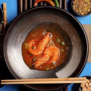 Gamberi con salsa piccante