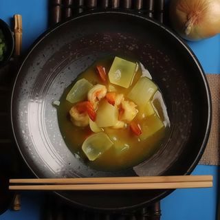 Gamberetti in salsa curry