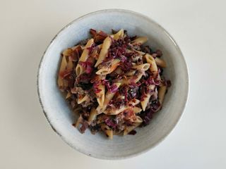 Pasta radicchio e speck 