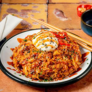 Combo Riso Kimchi Bacon + Dumpling + Bibita