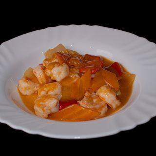 Gamberi e cocco