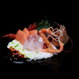 Sashimi shinzo burrata