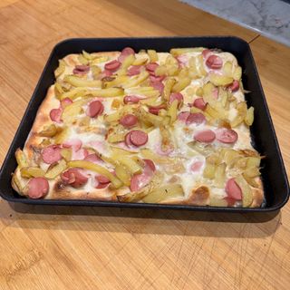 In teglia PATATE E WÜRSTEL