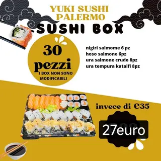 BOX SUSHI YUKI PALERMO 30pz con nighiri