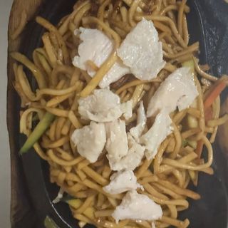 43-Spaghetti alla piastra cn pollo