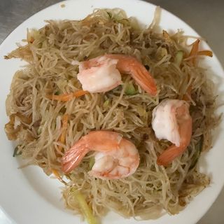 55-Spaghetti di riso con gamberi