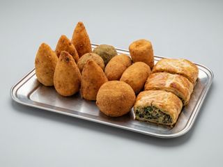 Arancini pesto e melanzane