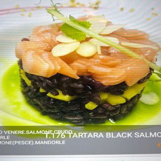 Tartara black salmone