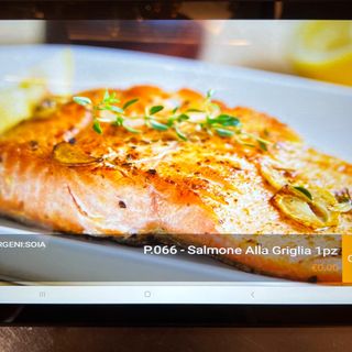 Salmone alla griglia - un pezzo