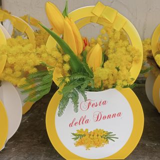 Borsa con mimosa