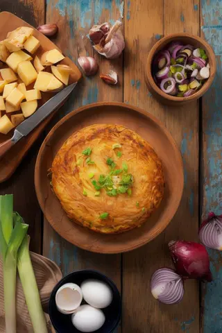 Farinata gorgonzola e cipolla