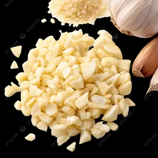Aglio tritato pronto per l'utilizzo