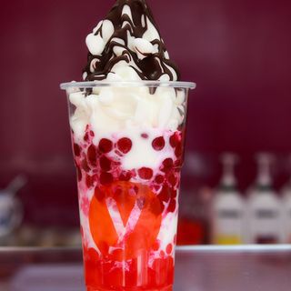 Bubble yogurt medio palline di frutta + 1 gusto + 1 granella