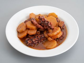 Polipo con patate alla piastra