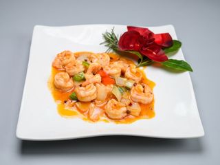 Gamberi in salsa piccante