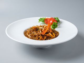 125B. Spaghetti di soia e gamberi