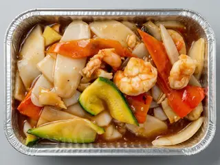 Gnocchi di riso con gamberi