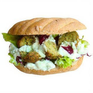 Menù panino falafel vegetariano