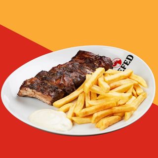 NO GLUTINE - Ribs con patate fritte baffa intera