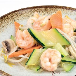 Gamberetti con Verdura Mista