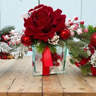 composizione vetro natalizia