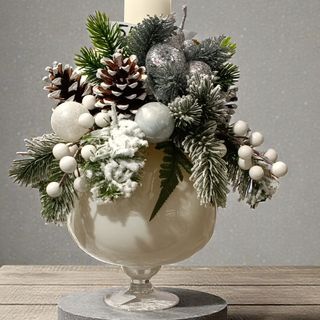 ampolla natalizia bianco argento