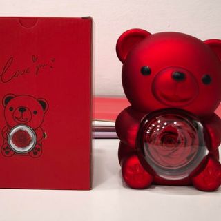teddy con rosa stabilizzata