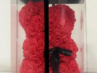 orsetto con rose in lattice