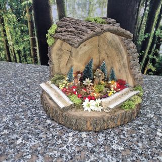 Natività in legno + led