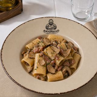 Paccheri porcini speck e tartufo 