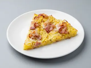 Trancio pizza patate gorgonzola e olive