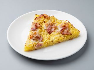 Trancio pizza patate gorgonzola e olive