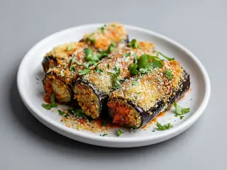 SECONDO VEGETARIANO INVOLTINI DI MELANZANA RIPIENI 5 pz
