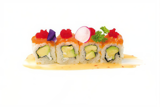 89 Uramaki spicy salmon fry
