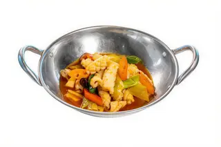 166. Calamari speciale in fuoco