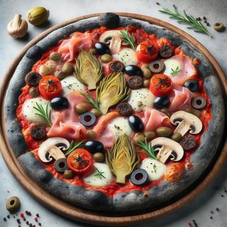 Pizza 4 stagioni Nera