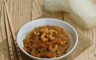 Spaghetti con gamberoni alla piastra