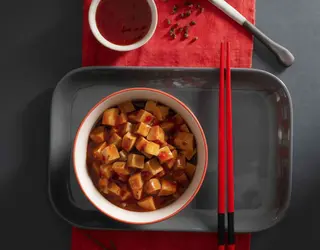 Toufu in salsa piccante