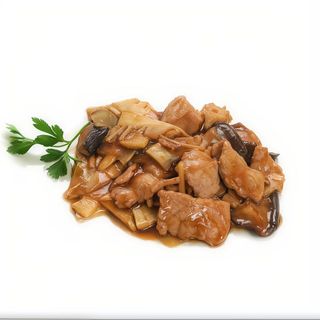 74. Manzo con funghi e bambù