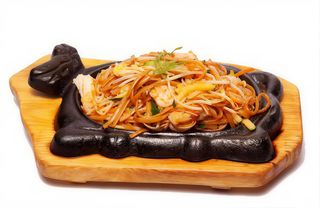 052 Spaghetti piastra frutti mare