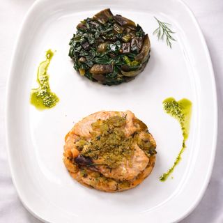 Medaglione di salmone gratinato