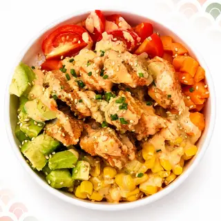 Poke pollo croccante